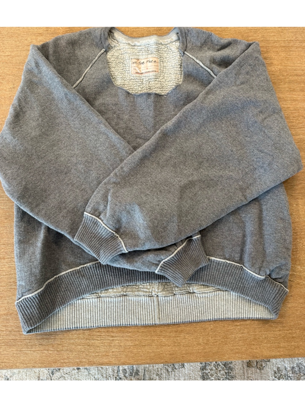 We the Free Vintage-Inspired Gray Crewneck Sweater